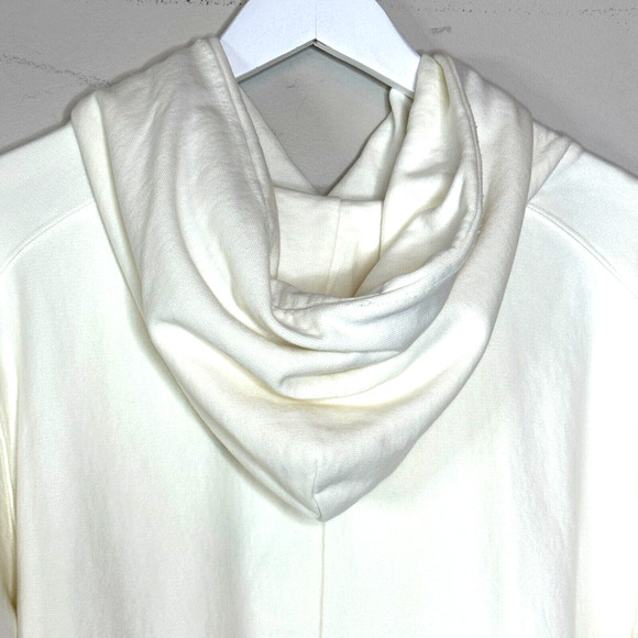 Sandrine Rose L'Artiste Distressed Pullover Hoodie Sweatshirt Cream Women XS NWT - Picture 7 of 11